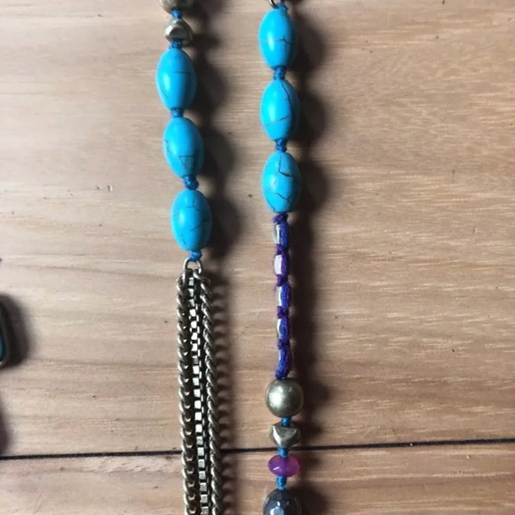 Silpada turquoise and agate necklace and earrings - Picture 5 of 6